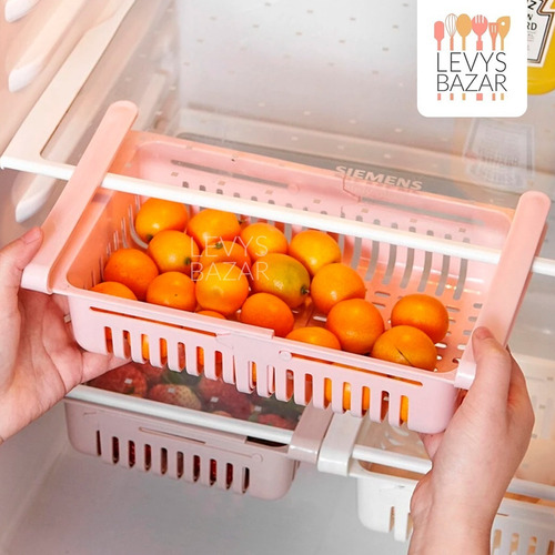 Imagen 6 de 8 de Canasto Extensible Colgante Para Heladera Escurridor Verdura