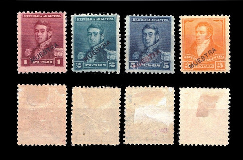 S1548 Argentina 1892 Set Quatro Selos Specimen Raríssimos