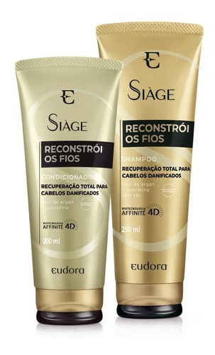 Kit Siàge Reconstrói Os Fios Shampoo + Condicionador Eudora