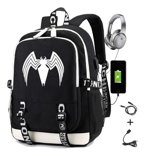 Anti-spiderman Anime Superhero Mochila Bolsa De Gran