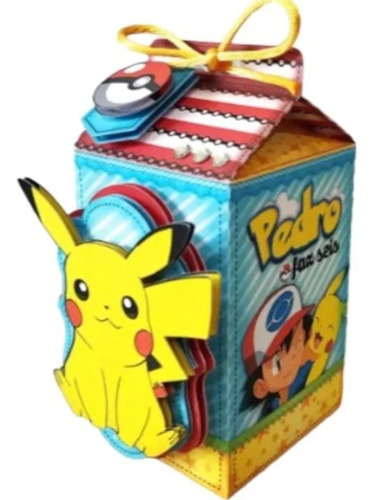 35 Cajitas Milk Box De Pokemon