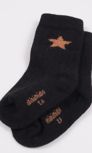 Media Mini Star Mimo & Co Negro Estampado 01