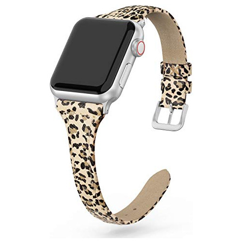 Banda De Cuero Swees Compatible Con Apple Watch 41mm 38mm 40