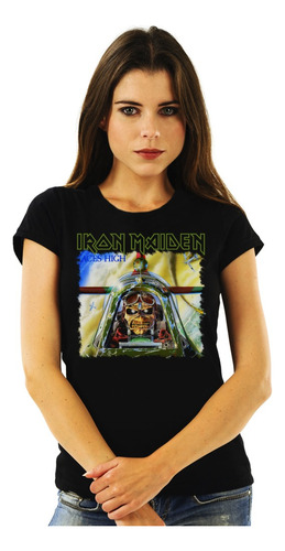 Polera Mujer Iron Maiden Aces High Metal Impresión Directa