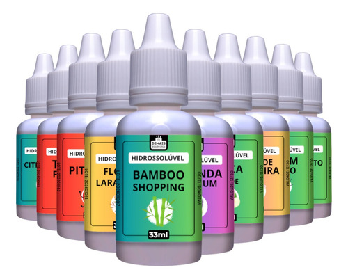 10x Essência Hidrossolúvel33ml Concentrada Umidificador Arom