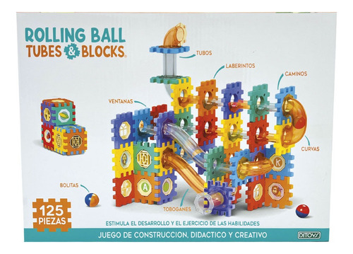 Laberinto Rolling Ball Tubes Y Blocks 125 Pcs Cod 2567