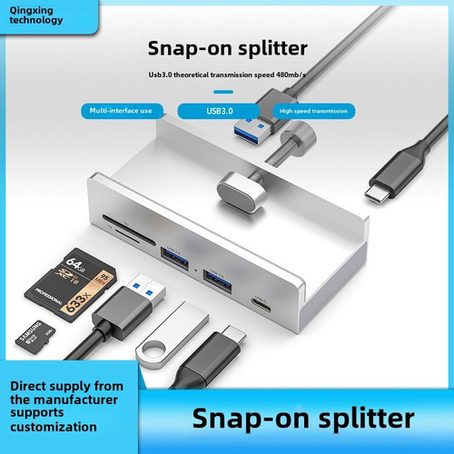 A Lector De Tarjetas Snap-in Tipo C, Base Multiinterfaz Usb