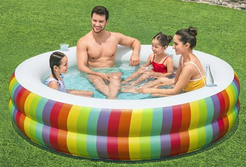 Piscina Inflable Familiar Bestway H2ogo! Rainbow Dreams 6'9