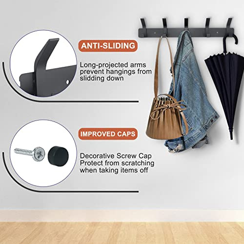 Perchero De Pared Con 5 Ganchos Para Colgar Abrigos, Percha