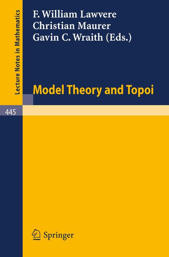 Libro: Teoría De Modelos Y Topografía En Inglés (lecture Not