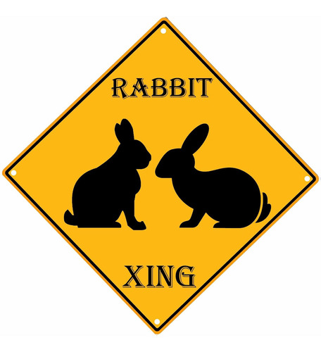 Pxiyou Cartel De Cruce Con Diseño De Conejo Xing Para Pared 