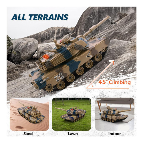 Rogalaly Rc Tank Set, Escala Tanques De Batalla Del Ejército