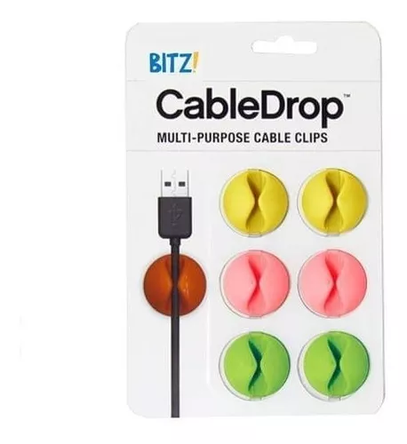 Organizador Soporte Vention Sujetador Cables Escritorio 2pzs Color Negro