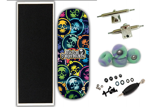 Fingerboard Completa Logos Mictlan, Con Ruedas De Uretano