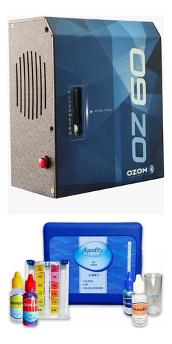 Gerador De Ozônio Ozon3 Oz 60 Para Piscinas Kit Teste 3 Em 1
