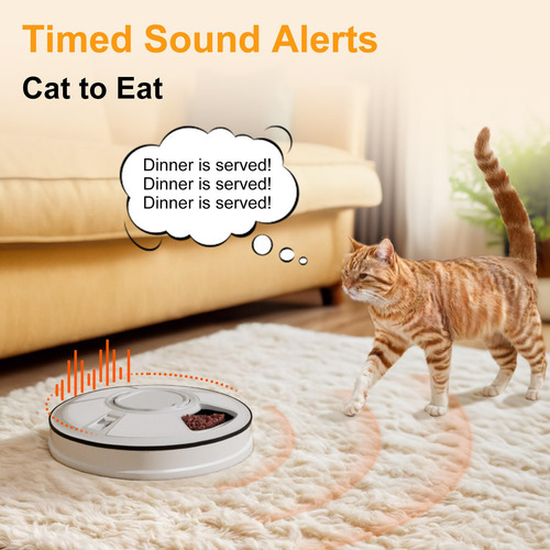 Comedero Automático Para Gatos Dispensador De 6 Comidas Para