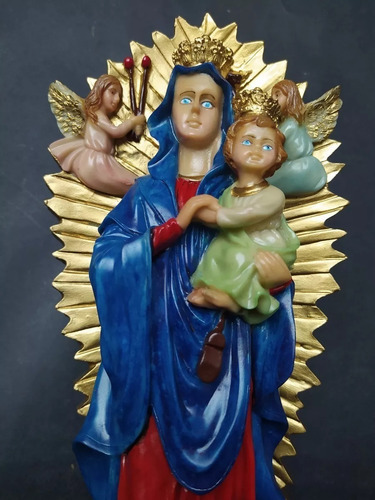 Imagem De Nossa Senhora Do Perpetuo Socorro 29 Cm Em Resina Cor Pintura A Mão