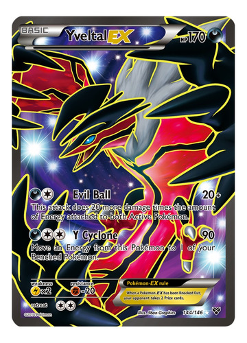 Cartas Pokemon Yveltal Ex 144/146 Full Art Chacarita