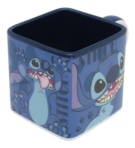 Imagem 3 de 5 de Caneca Cubo Stitch 300ml Quadrada Ohana - Original Disney