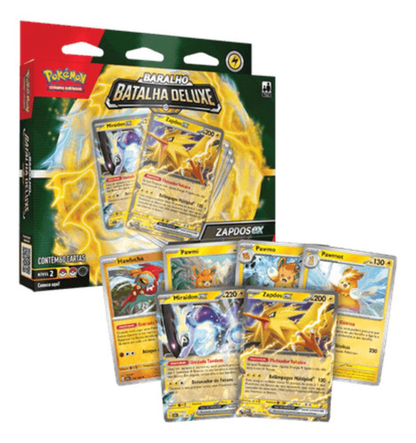 Baralho Batalha Deluxe Zapdos Ex Pokemon Tcg Copag Deck
