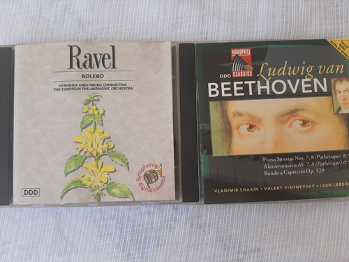 Beethoven, Ravel Etc Dois Cds Importados Clássicos Um Preço