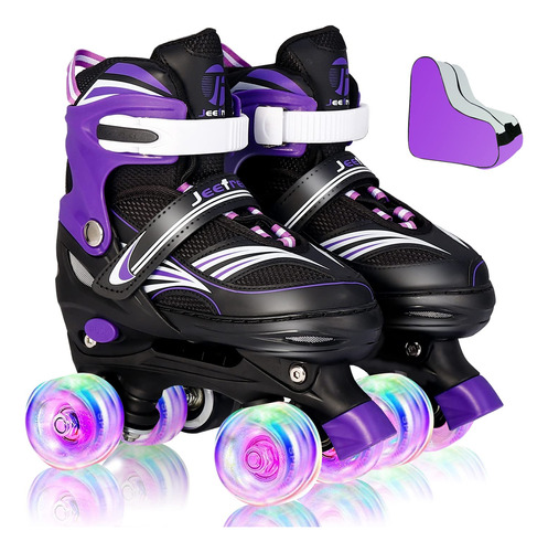 Jeefree 4 Size Adjustable Roller Skates For Girls Boys Kids