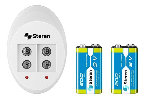 Cargador Inteligente De Pilas  9v . Incluye 2 Pilas 9v