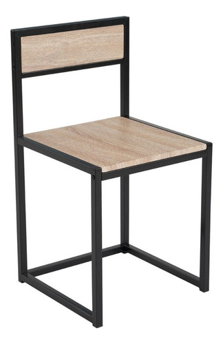 Juego De Mesa 3 Piezas Estilo Industrial Comedor Rustico Color Café