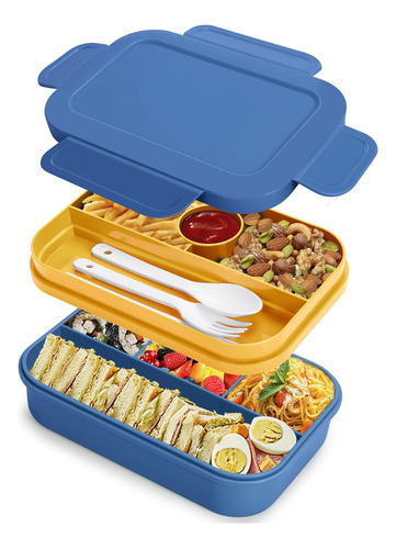 Happyrhino Bento Box Adult Lunch Box,2000ml Doble 9wb4z