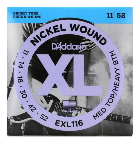 Cuerda D'addario Xl Nickel Wound Guitarra Eléctrica Exl116