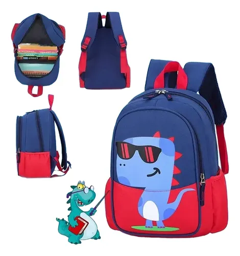 Mochila Infantil Escolar Com Dinossauro Para Menino Multi-colored