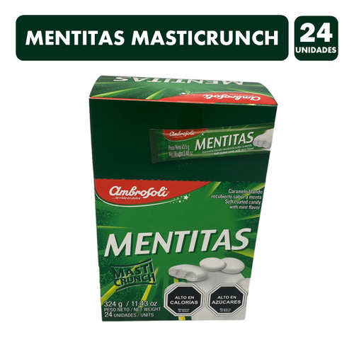 Mentitas Masticables Sabor Menta De Ambrosoli (caja Con 24u)