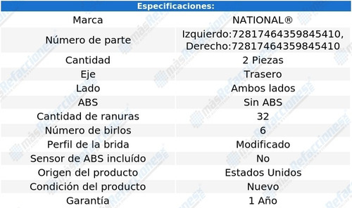 Par De Mazas Traseras Pathfinder De 2005 A 2012 National
