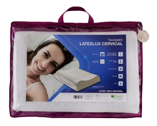 Travesseiro Cervical De Látex Contour Latexlux