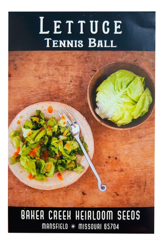 Baker Creek Heirloom Seeds Lechuga Tennis Ball 250 Semillas