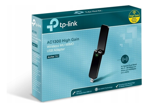P Adaptador Usb Tp-link Archer T4u Dual Band Ac1300 Wireless