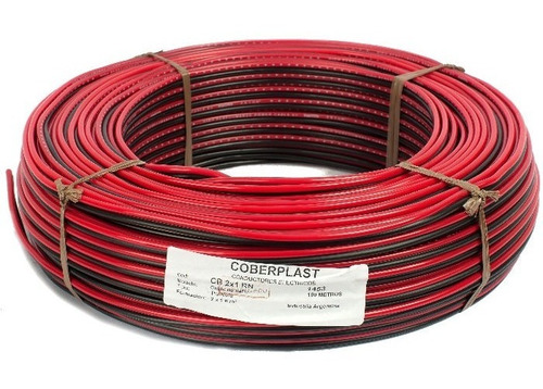 Rollo Cable Bafle Rojo Y Negro 2x1mm 100 Mts Artekit Cb2x1rn