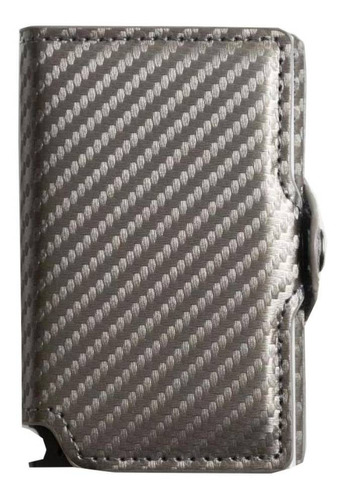 Imagen 1 de 4 de Billetera Walla Carbono silver cuero y fibra de carbono