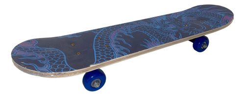 Skate Infantil Ruedas Con Ruleman Tabla Madera 60x15cm Dragon