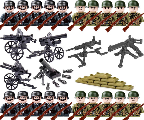 Set De Construcción De Minifiguras De La Segunda Guerra Mund
