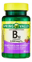 Comprar Spring Valley Vitamina B12 Disolucion Rapida 2500mcg 60 Tab