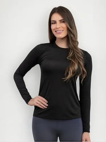 Camiseta Térmica Infantil Proteção Uv 50+ Manga Longa Puma Cor Azul piscina Tamanho 4