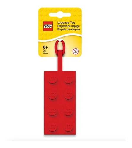 Etiqueta Para Equipaje Lego Rojo