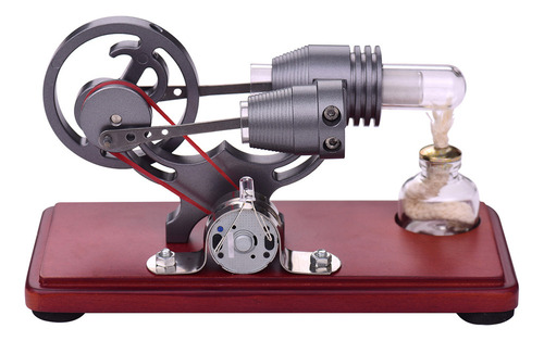 Modelo De Motor Stirling Retro Con Led Para Educación Y Dive