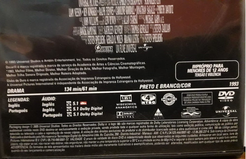 Imagem 4 de 5 de Dvd - A Lista De Schindler Duplo - Steven Spielberg