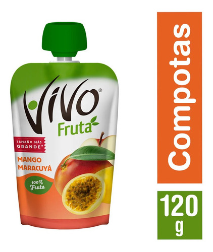 Compota Vivo Mango Maracuya 120 Gr(6unidad)-super