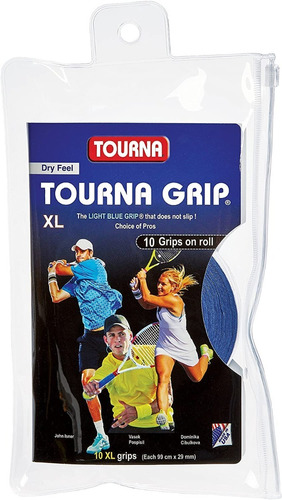 Cubre Grip Tourna X10 Azul Overgrip Tenis Padel