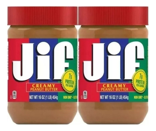 Kit 2 Pasta De Amendoim Jif Natural Cremosa 454g - Eua