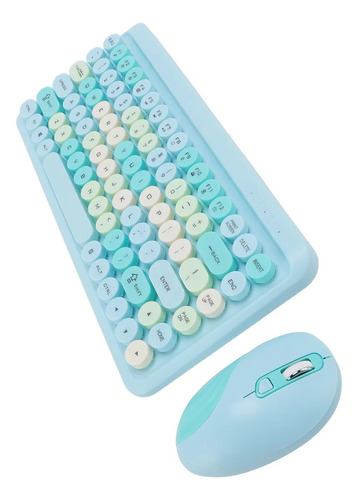 Teclado E Mouse Hk-08 Sem Fio Portátil Usb Com Receptor Teclado Feminino