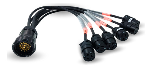 Fan Out Edison Para Cable Socapex Color Negro